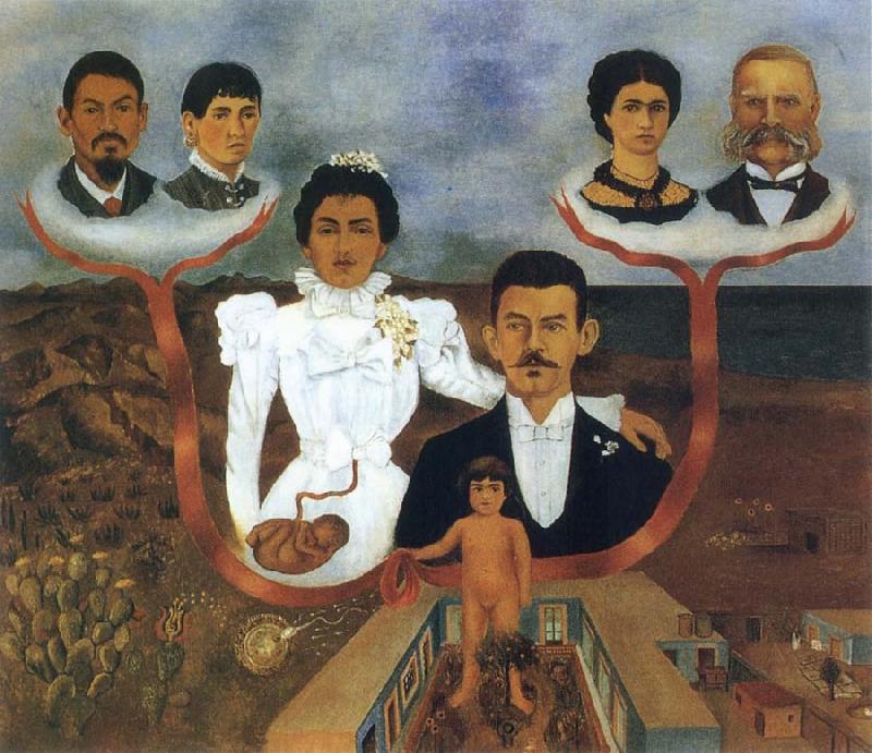 Frida Kahlo My Grandparent,My Parent and i oil painting image